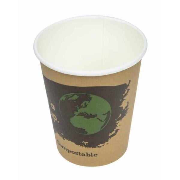 Fiesta Compostable Coffee Cups Single Wall 8oz (Pack of 50) - Image 3