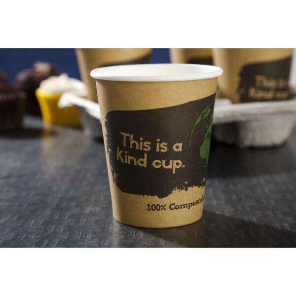 Fiesta Compostable Coffee Cups Single Wall 8oz (Pack of 50) - Image 7