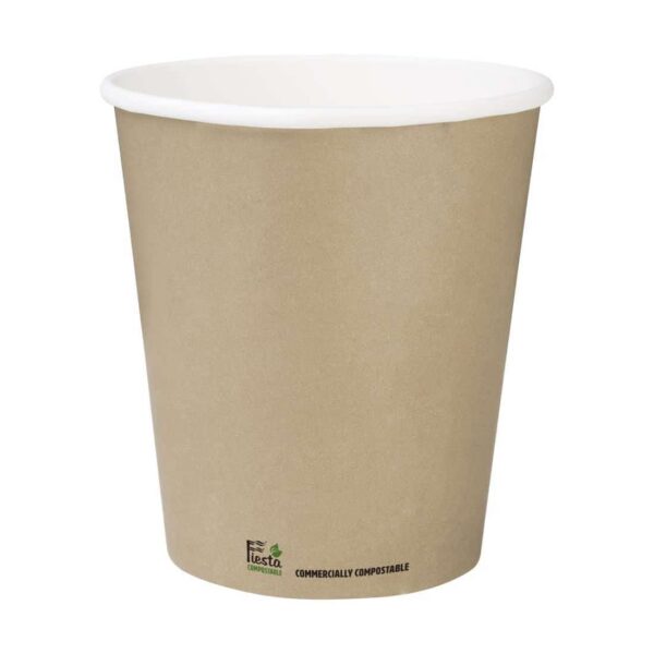 Fiesta Compostable Coffee Cups Single Wall 340ml / 12oz (Pack of 1000) - Image 2