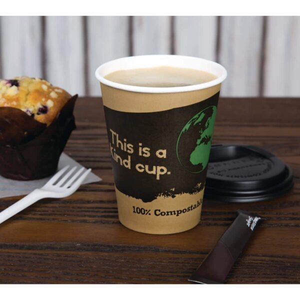 Fiesta Compostable Coffee Cups Single Wall 340ml / 12oz (Pack of 1000) - Image 3
