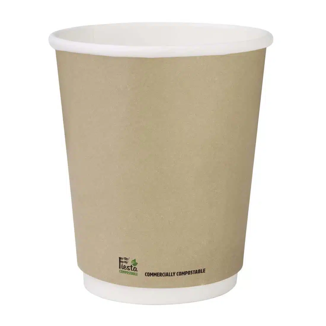 Fiesta Compostable Coffee Cups Double Wall 227ml / 8oz (Pack of 500) - Image 1