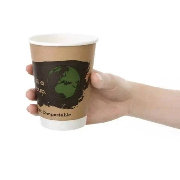 Fiesta Compostable Coffee Cups Double Wall 340ml (Pack of 500) - Image 4