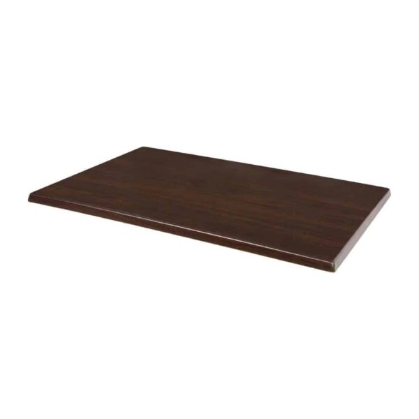 Bolero Pre-drilled Rectangular Tabletop Dark Brown - Image 1