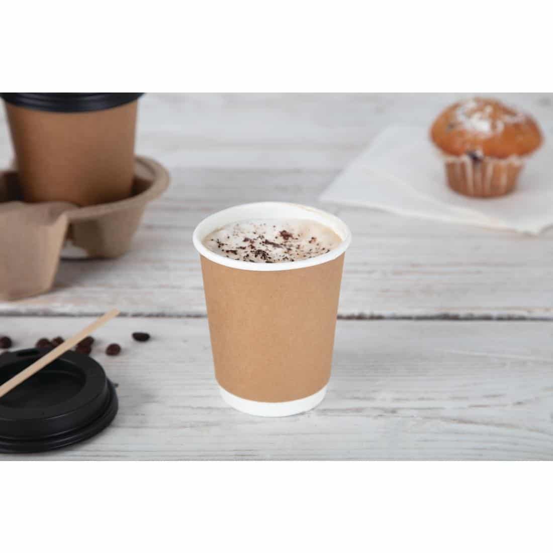 Fiesta Recyclable Coffee Cup Lids Black 225ml / 8oz (Pack of 1000) - Image 5