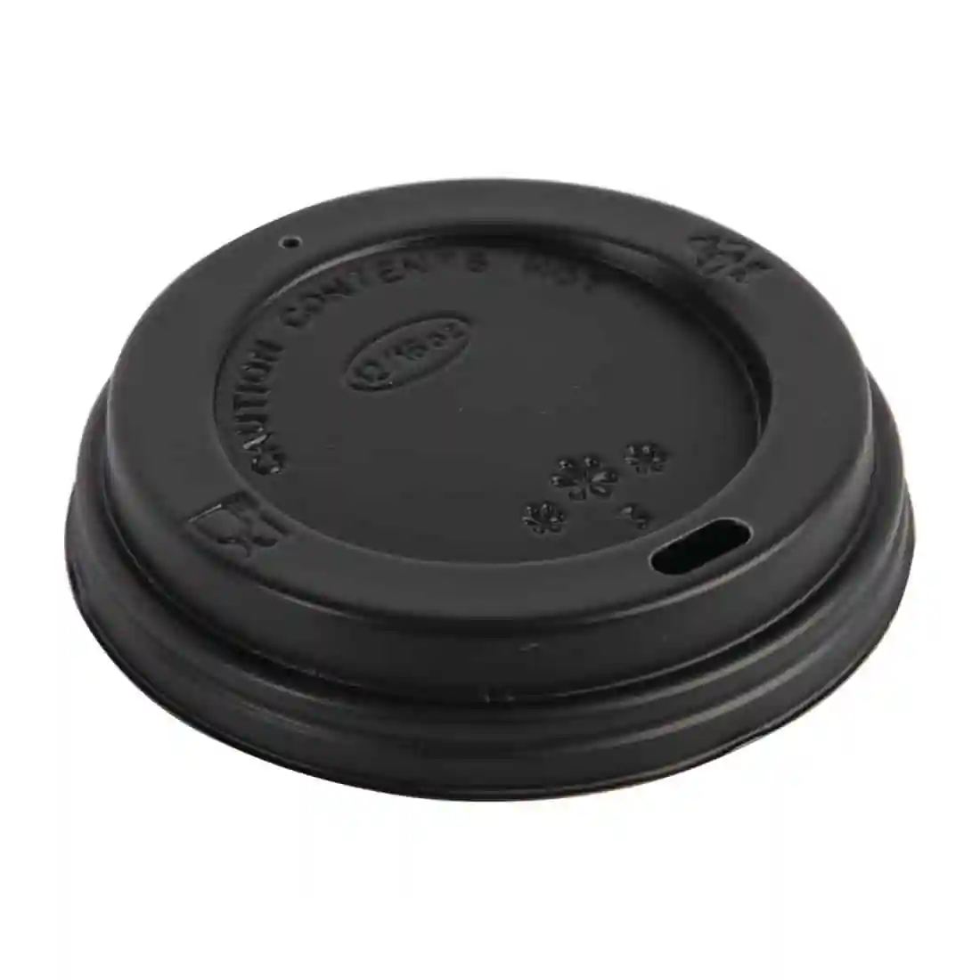 Fiesta Recyclable Coffee Cup Lids Black 340ml / 12oz and 455ml / 16oz (Pack of 50) - Image 1