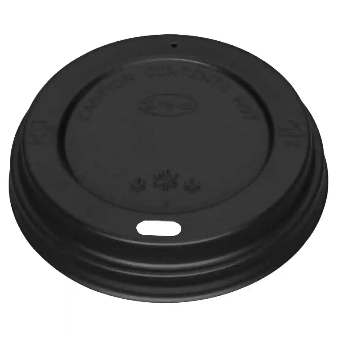 Fiesta Recyclable Coffee Cup Lids Black 340ml / 12oz and 455ml / 16oz (Pack of 1000) - Image 1