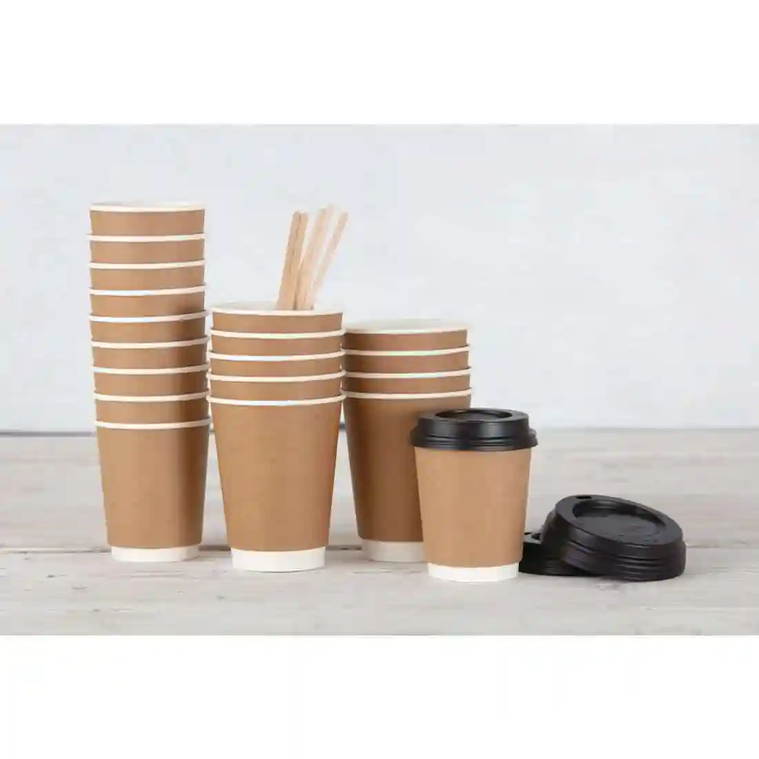 Fiesta Recyclable Coffee Cup Lids Black 340ml / 12oz and 455ml / 16oz (Pack of 1000) - Image 5