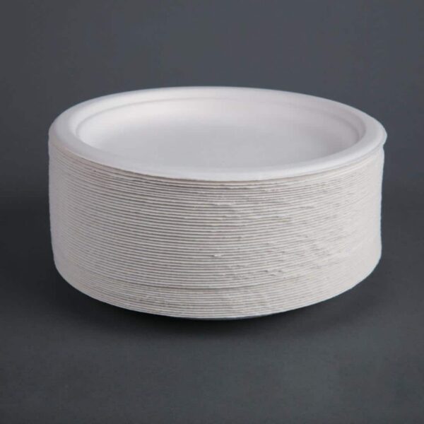 Fiesta Compostable Bagasse Plates Round 179mm (Pack of 50) - Image 5