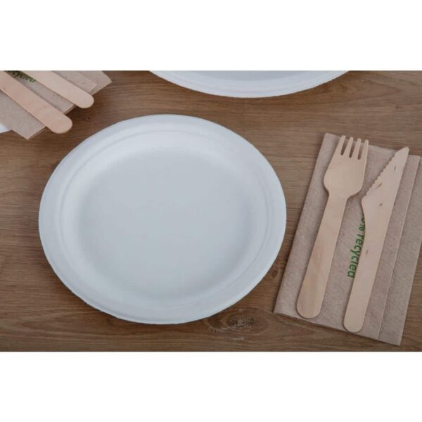 Fiesta Compostable Bagasse Plates Round 179mm (Pack of 50) - Image 9