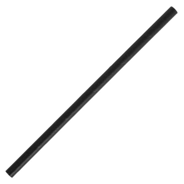 Fiesta Compostable Paper Cocktail Stirrer Straws Black (Pack of 250) - Image 2