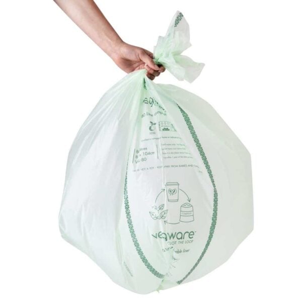 Vegware Compostable Bin Liners 80Ltr (Pack of 240) - Image 2