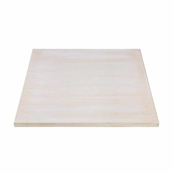 Bolero Pre-drilled Square Table Top Vintage White 700mm - Image 3