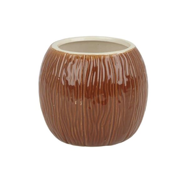 Beaumont Ceramic Coconut Tiki Mug Medium Brown 500ml - Image 2