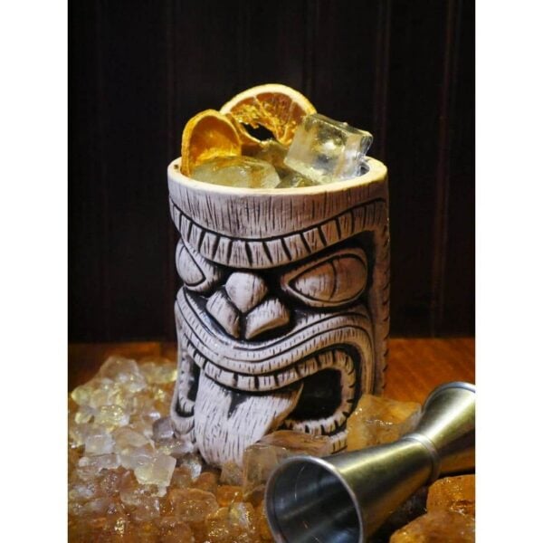 Beaumont Ceramic Toscano Lono Tiki Mug Coffee Brown 450ml - Image 3