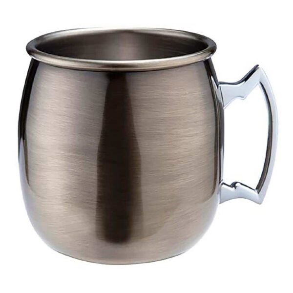 Beaumont Antique Brass Plated Curved Moscow Mule Mug 500ml - Image 2