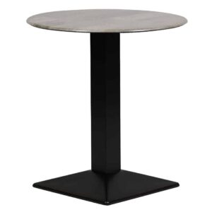 Turin Metal Base 600mm Round Dining Table with Laminate Top in Concrete