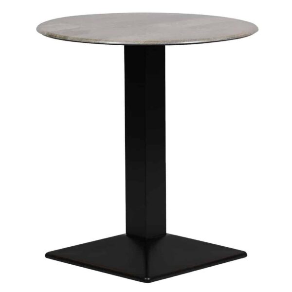 Turin Metal Base 600mm Round Dining Table with Laminate Top in Concrete - Image 2