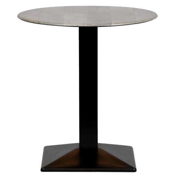 Turin Metal Base 600mm Round Dining Table with Laminate Top in Concrete - Image 4