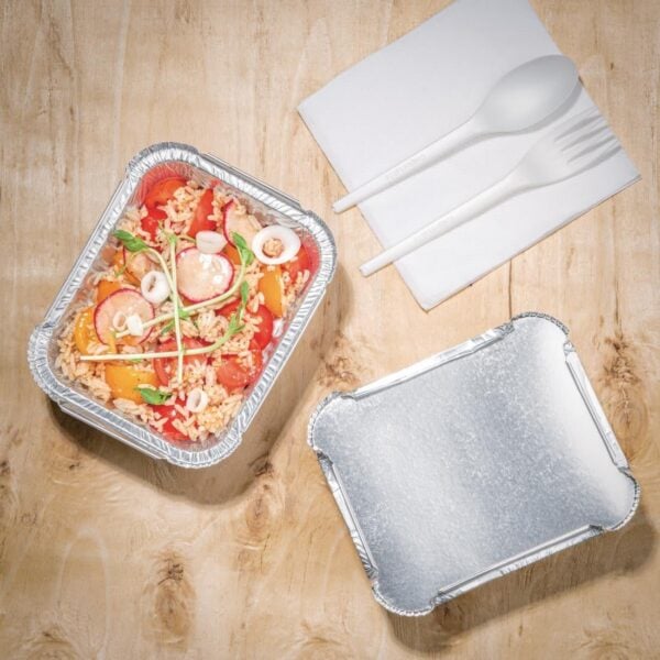 Fiesta Waxed Lids for Medium Foil Containers (Pack of 500) - Image 5