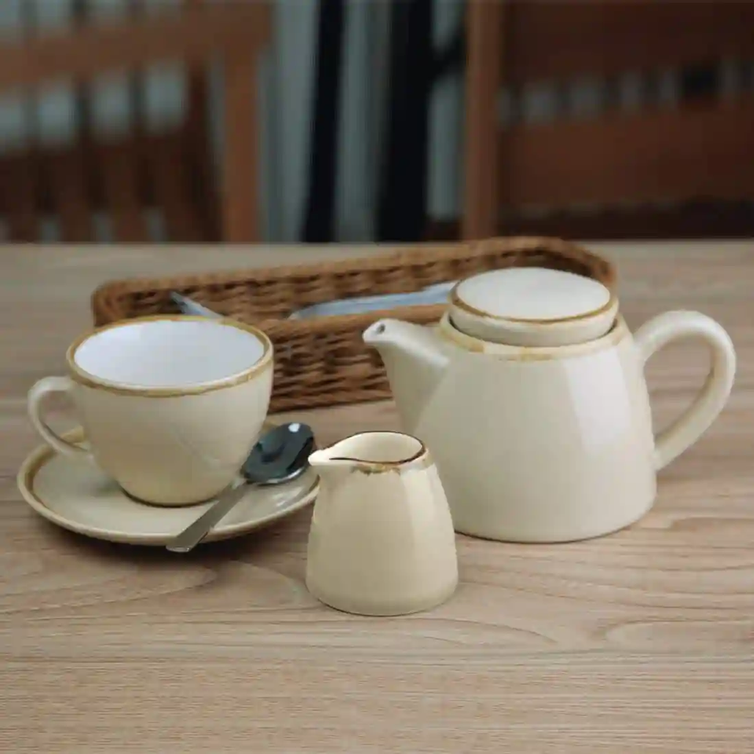 Olympia Kiln Milk Jugs Sandstone 96ml (Pack of 6) - Image 3