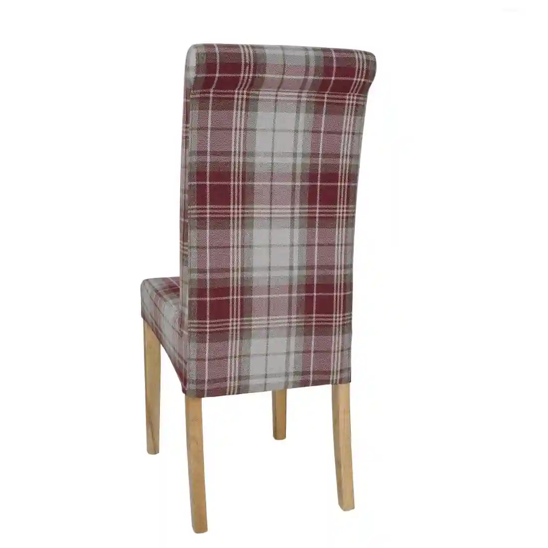 Bolero Austin Dining Chairs Wine Tartan (Pack of 2) - Image 3