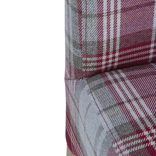 Bolero Austin Dining Chairs Wine Tartan (Pack of 2) - Image 5