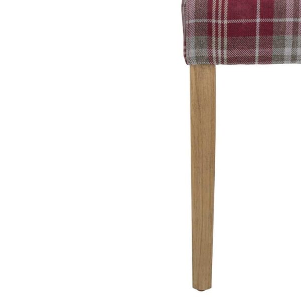 Bolero Austin Dining Chairs Wine Tartan (Pack of 2) - Image 6