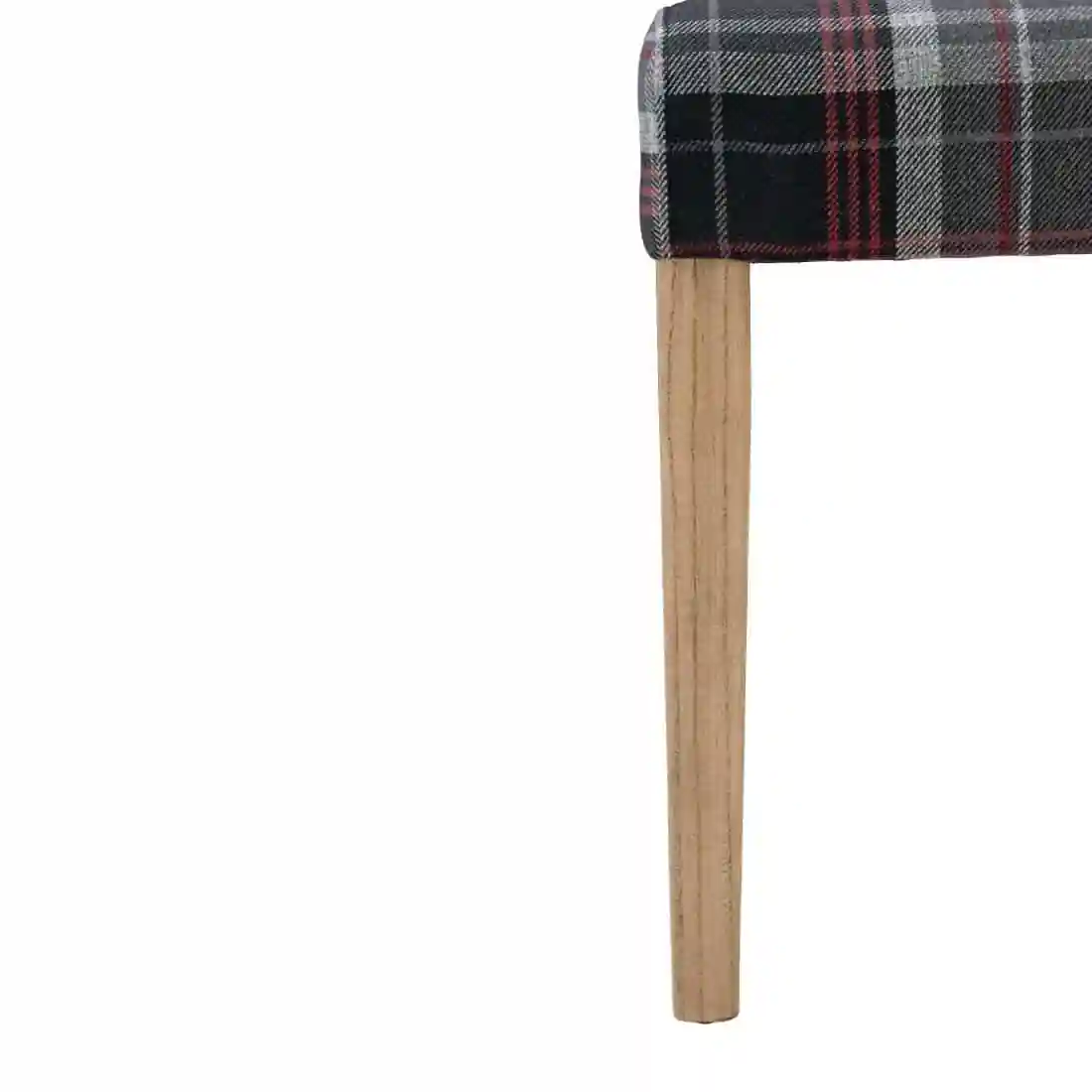 Bolero Austin Dining Chairs Grey Tartan (Pack of 2) - Image 5