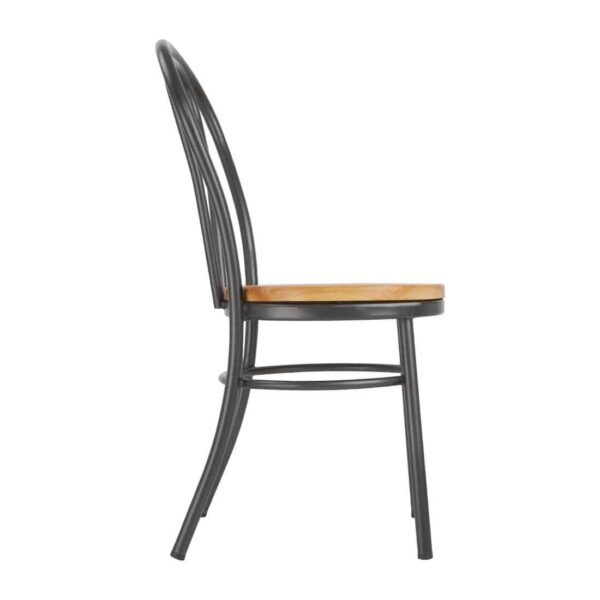 Bolero Clarisse Side Chairs Metallic Grey (Pack of 2) - Image 3