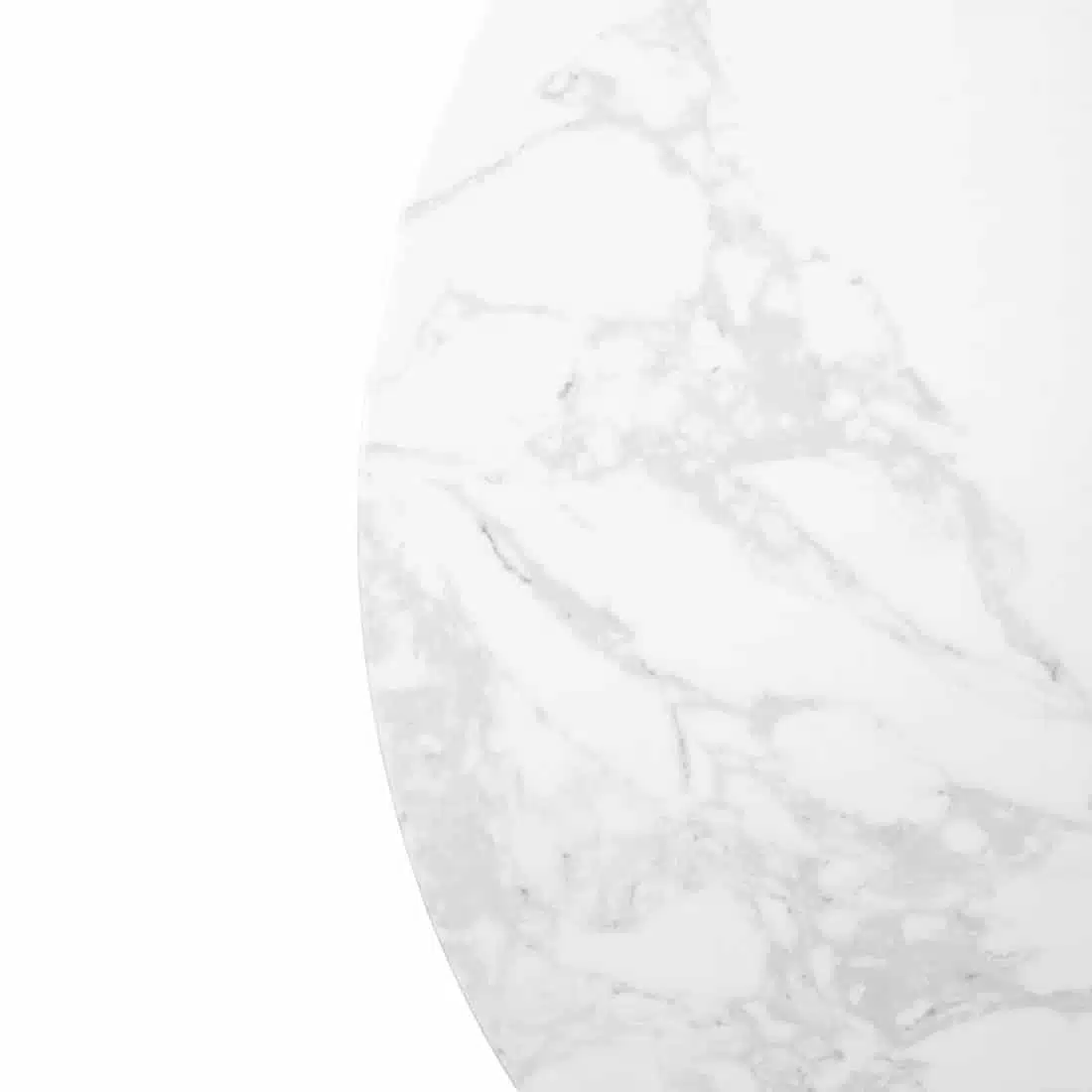 Bolero Round Marble Effect Tabletop White 600mm - Image 4