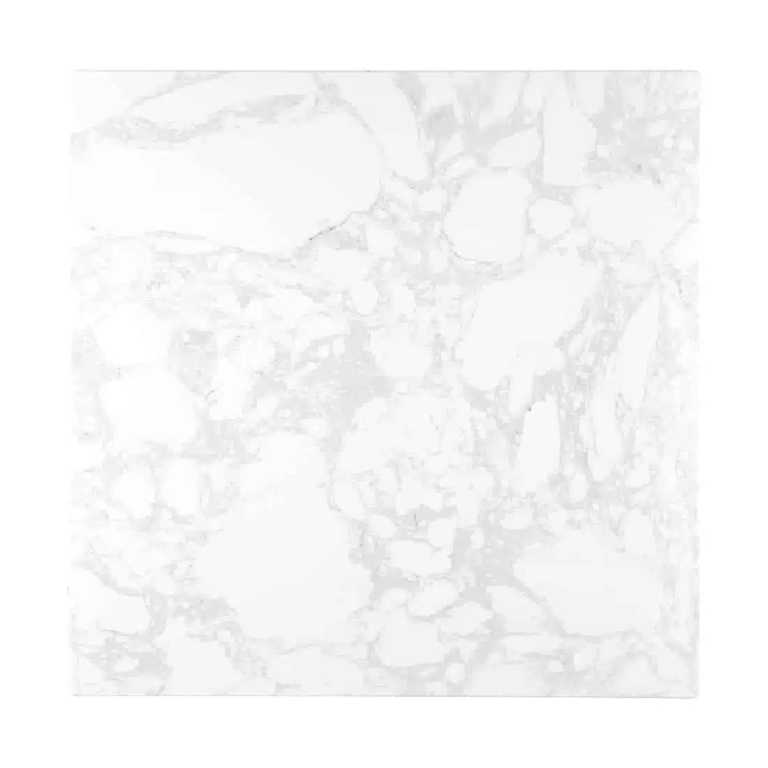 Bolero Square Marble Effect Tabletop White 600mm - Image 2