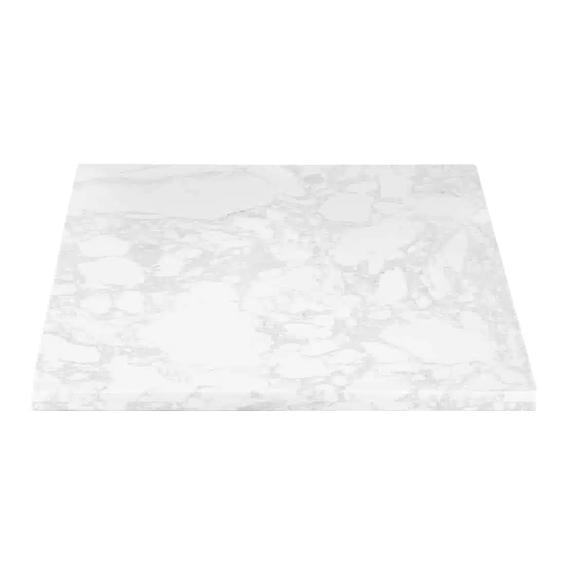 Bolero Square Marble Effect Tabletop White 600mm - Image 3