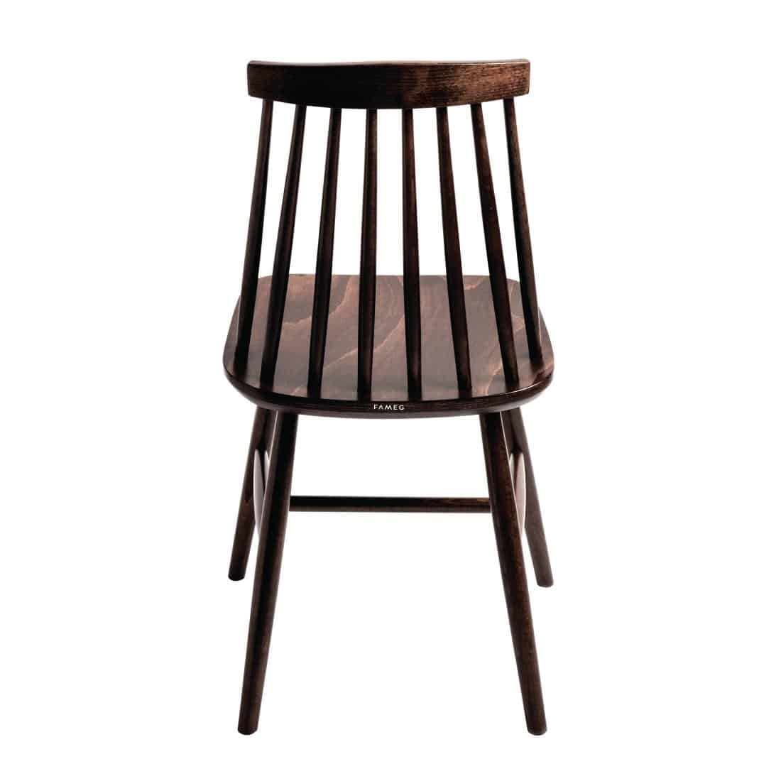 Fameg Farmhouse Angled Side Chairs Walnut Effect (Pack of 2) - Image 5