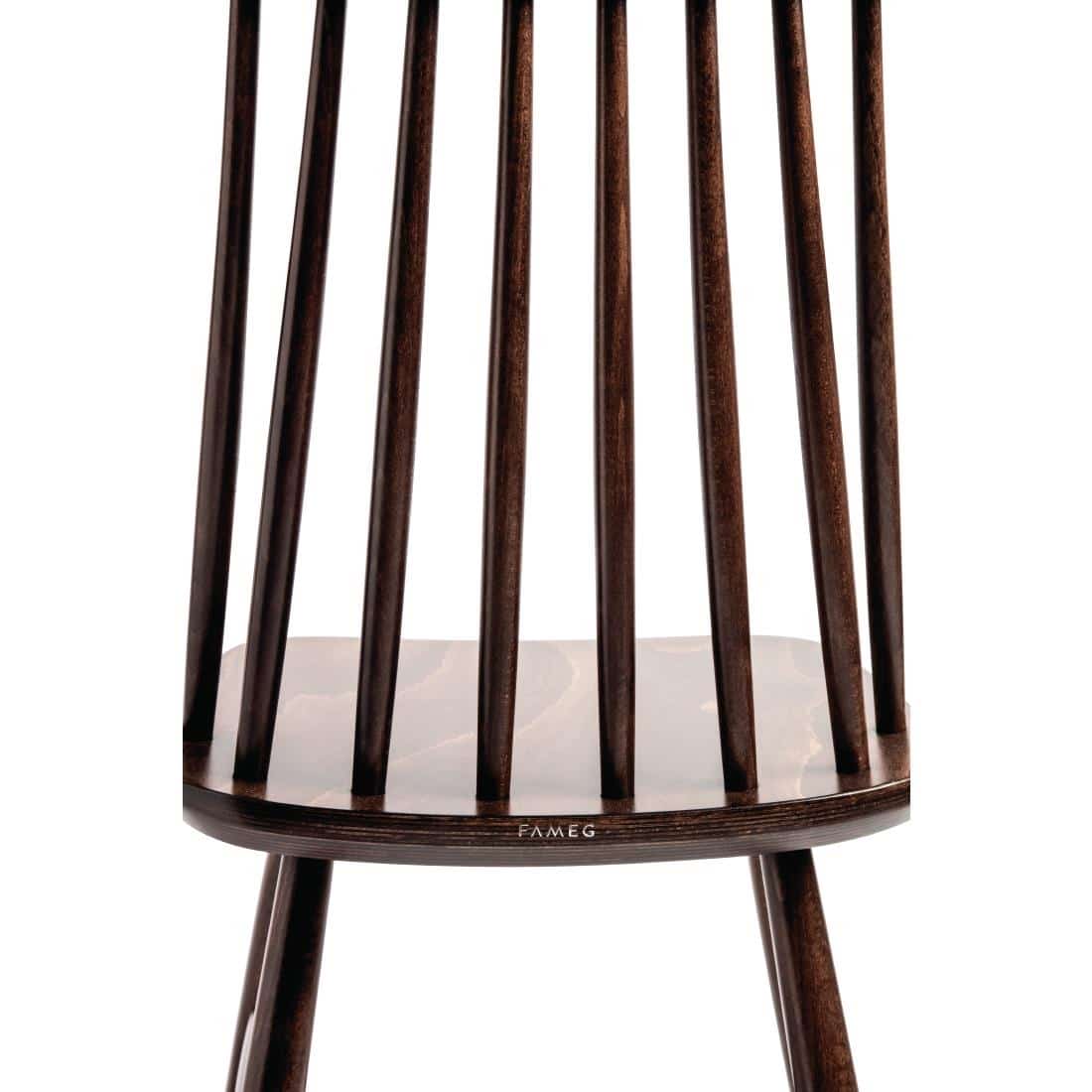 Fameg Farmhouse Angled Side Chairs Walnut Effect (Pack of 2) - Image 6