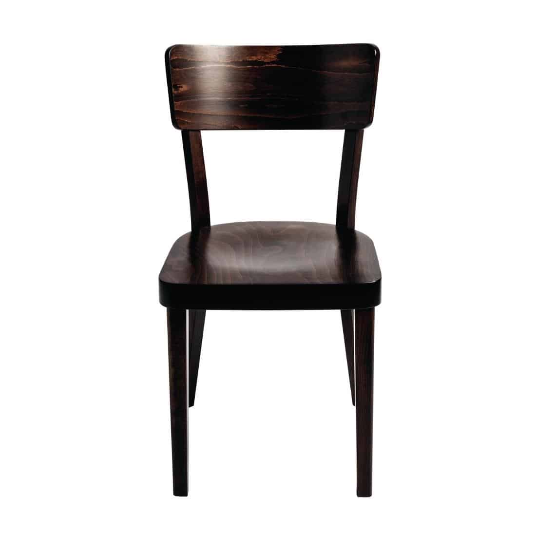 Fameg Plain Side Chairs Walnut Finish (Pack of 2) - Image 4