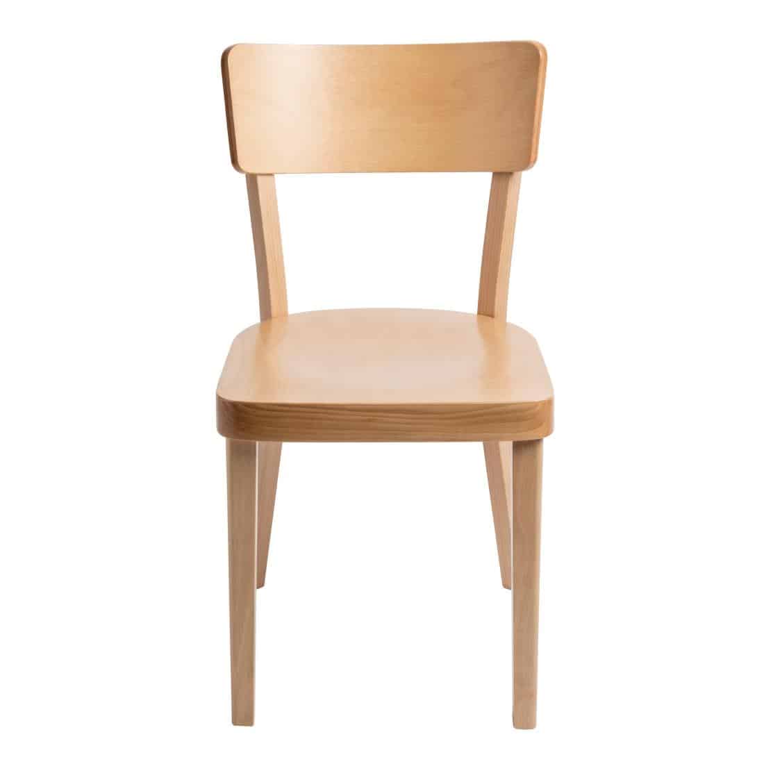 Fameg Plain Side Chairs Natural Beech (Pack of 2) - Image 3