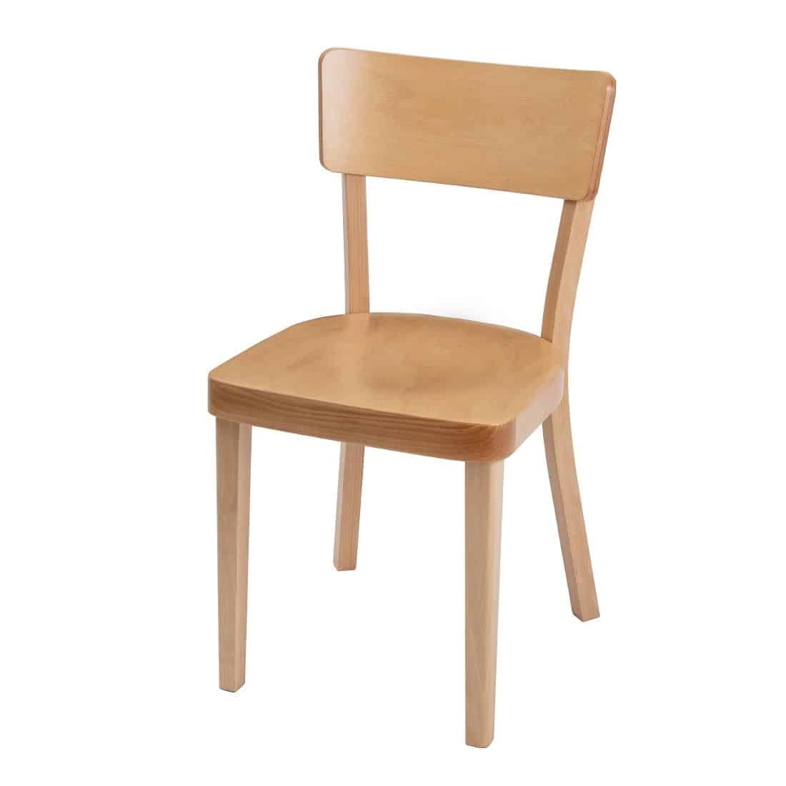 Fameg Plain Side Chairs Natural Beech (Pack of 2) - Image 4