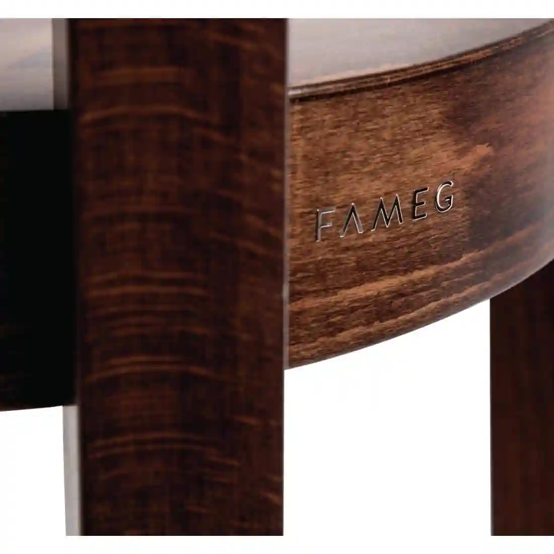 Fameg Plain Highstool Walnut Finish - Image 5
