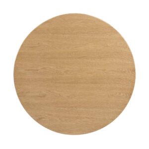 Bolero Pre-drilled Round Table Top Natural Ash Veneer 600mm