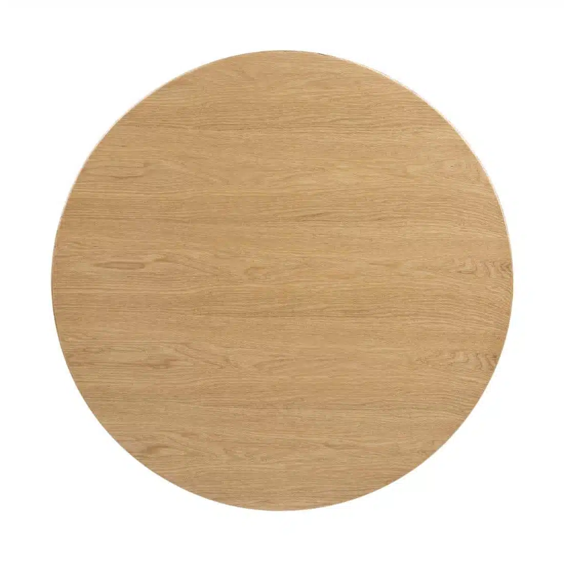 Bolero Pre-drilled Round Table Top Natural Ash Veneer 600mm - Image 1
