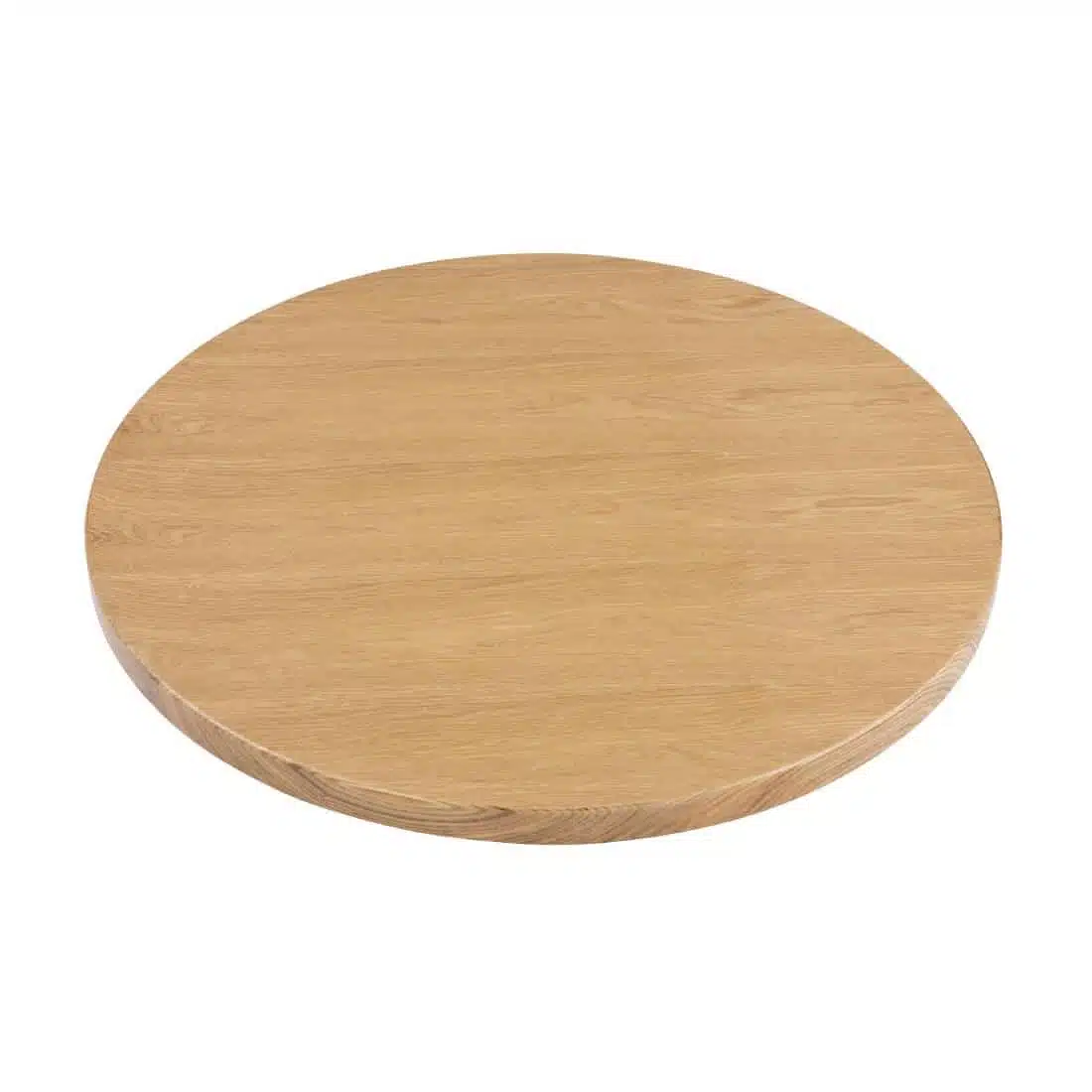 Bolero Pre-drilled Round Table Top Natural Ash Veneer 600mm - Image 2