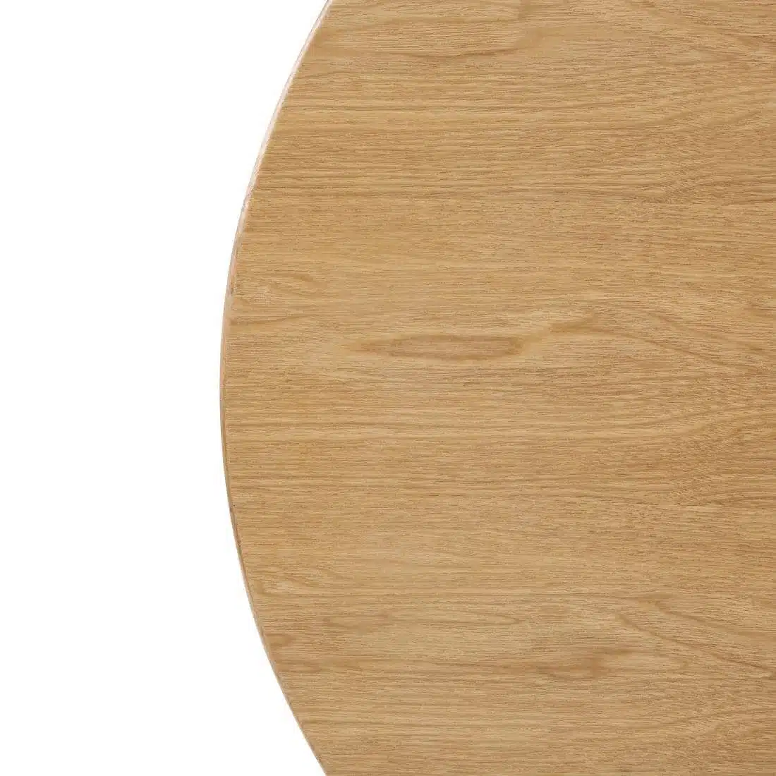 Bolero Pre-drilled Round Table Top Natural Ash Veneer 600mm - Image 3