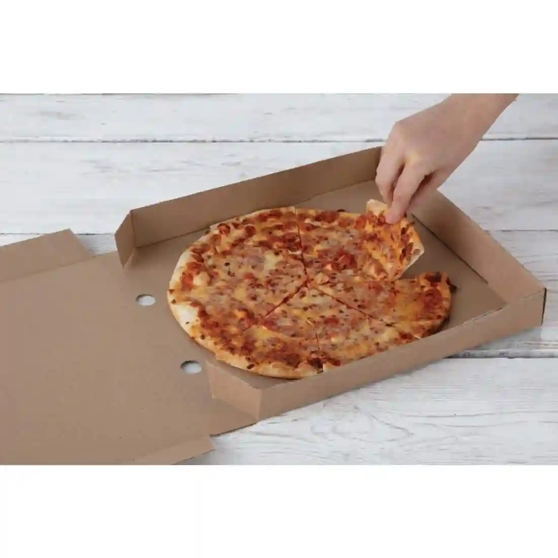 Fiesta Compostable Plain Pizza Boxes 12" (Pack of 100) - Image 6