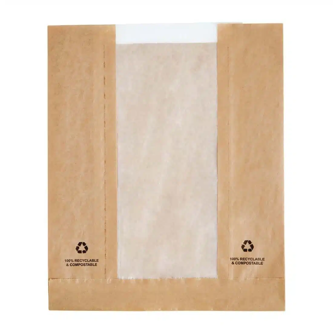 Fiesta Compostable Food Bags with Glassine Windows (Pack of 1000) - Image 1