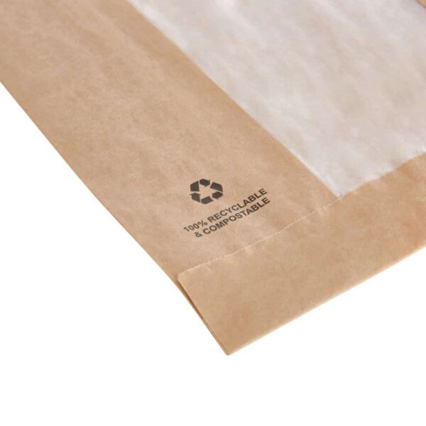 Fiesta Compostable Food Bags with Glassine Windows (Pack of 1000) - Image 4