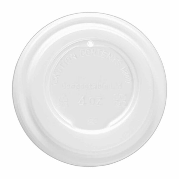 Vegware 62-Series CPLA Hot Cup Lid - 4oz (Case 2000) - Image 2