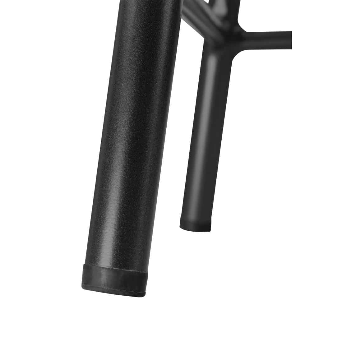Bolero Cantina Low Stools with Wooden Seat Pad Black (Pack of 4) - Image 6