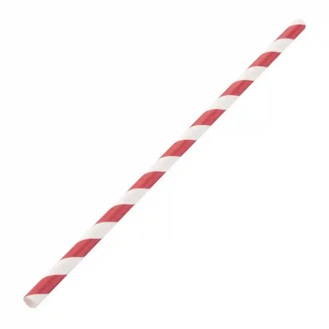 Fiesta Compostable Paper Straws Red Stripes (Pack of 250) - Image 1