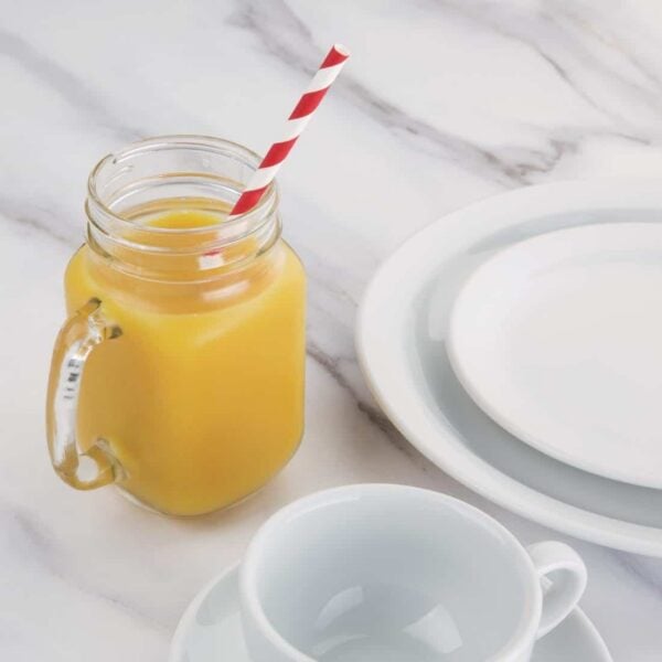Fiesta Compostable Paper Straws Red Stripes (Pack of 250) - Image 4
