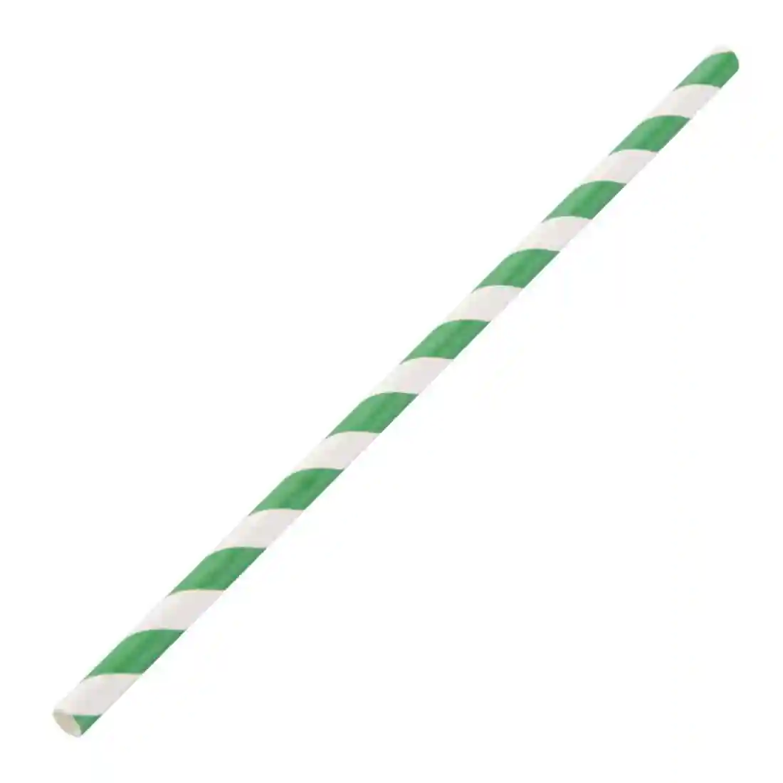 Fiesta Compostable Paper Straws Green Stripes (Pack of 250) - Image 1